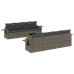 Set de muebles de jardín 9 pzas y cojines ratán sintético gris