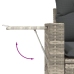 Set muebles jardín 9 pzas y cojines ratán sintético gris claro