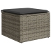 Set de muebles de jardín 6 pzas y cojines ratán sintético gris