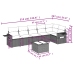 Set sofás de jardín 7 piezas y cojines ratán sintético beige