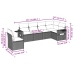 Set de muebles de jardín 6 pzas y cojines ratán sintético gris