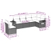 Set sofás de jardín 6 piezas y cojines ratán sintético marrón