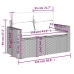 Set muebles jardín 9 pzas y cojines ratán sintético gris claro