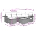 Set de comedor de jardín 7 pzas y cojines ratán sintético negro
