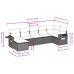 Set sofás de jardín 7 piezas y cojines ratán sintético beige