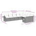 Set de muebles de jardín 9 pzas y cojines ratán sintético gris