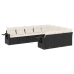Set de sofás de jardín 10 pzas cojines ratán sintético negro