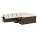 Set de sofás de jardín 11 pzas cojines ratán sintético marrón