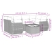 Set de comedor de jardín 7 pzas y cojines ratán sintético negro