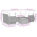 Set sofás de jardín 7 piezas y cojines ratán sintético beige