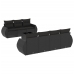 Set de sofás de jardín 8 piezas y cojines ratán sintético negro