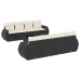Set de sofás de jardín 8 piezas y cojines ratán sintético negro