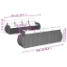 Set muebles jardín 9 pzas y cojines ratán sintético gris claro