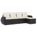 Set de muebles de jardín 5 pzas y cojines ratán sintético negro