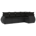 Set de muebles de jardín 5 pzas y cojines ratán sintético negro