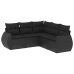 Set de muebles de jardín 5 pzas y cojines ratán sintético negro