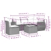 Set de muebles de jardín 6 pzas y cojines ratán sintético gris