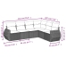 Set de muebles de jardín 6 pzas y cojines ratán sintético gris