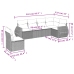 Set de muebles de jardín 6 pzas y cojines ratán sintético gris