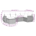Set sofás de jardín 6 piezas y cojines ratán sintético marrón