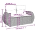 Set de sofás de jardín 7 pzas con cojines ratán PE gris claro