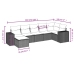 Set sofás de jardín 7 piezas y cojines ratán sintético beige