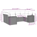Set de muebles de jardín 6 pzas y cojines ratán sintético gris