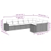 Set de muebles de jardín 9 pzas y cojines ratán sintético gris