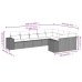 Set muebles jardín 9 pzas y cojines ratán sintético gris claro