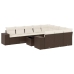 Set de sofás de jardín 11 pzas cojines ratán sintético marrón