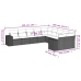 Set de sofás de jardín 10 pzas cojines ratán sintético negro