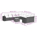 Set de sofás de jardín 11pzas con cojines ratán sintético beige