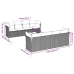 Set muebles jardín 9 pzas y cojines ratán sintético gris claro