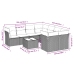 Set de sofás de jardín 9 pzas con cojines ratán sintético beige