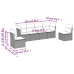 Set de muebles de jardín 6 pzas y cojines ratán sintético gris