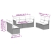 Set sofás de jardín 7 piezas y cojines ratán sintético beige