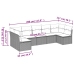Set sofás de jardín 7 piezas y cojines ratán sintético beige