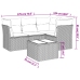 Set de muebles de jardín 5 pzas y cojines ratán sintético negro