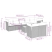Set de muebles de jardín 9 pzas y cojines ratán sintético gris
