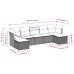 Set sofás de jardín 7 piezas y cojines ratán sintético beige