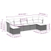 Set sofás de jardín 7 piezas y cojines ratán sintético beige