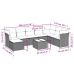 Set muebles jardín 9 pzas y cojines ratán sintético gris claro