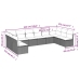 Set de sofás de jardín 10 pzas cojines ratán sintético negro