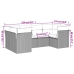 Set de muebles de jardín 6 pzas y cojines ratán sintético gris