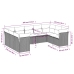 Set de muebles de jardín 9 pzas y cojines ratán sintético gris