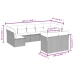 Set de muebles de jardín 9 pzas y cojines ratán sintético gris