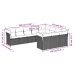 Set de sofás de jardín 10 pzas cojines ratán sintético negro