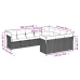 Set de sofás de jardín 10 pzas cojines ratán sintético negro