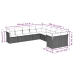 Set de sofás de jardín 10 pzas cojines ratán sintético negro