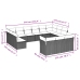 Set sofás de jardín con cojines 13 pzas ratán sintético beige